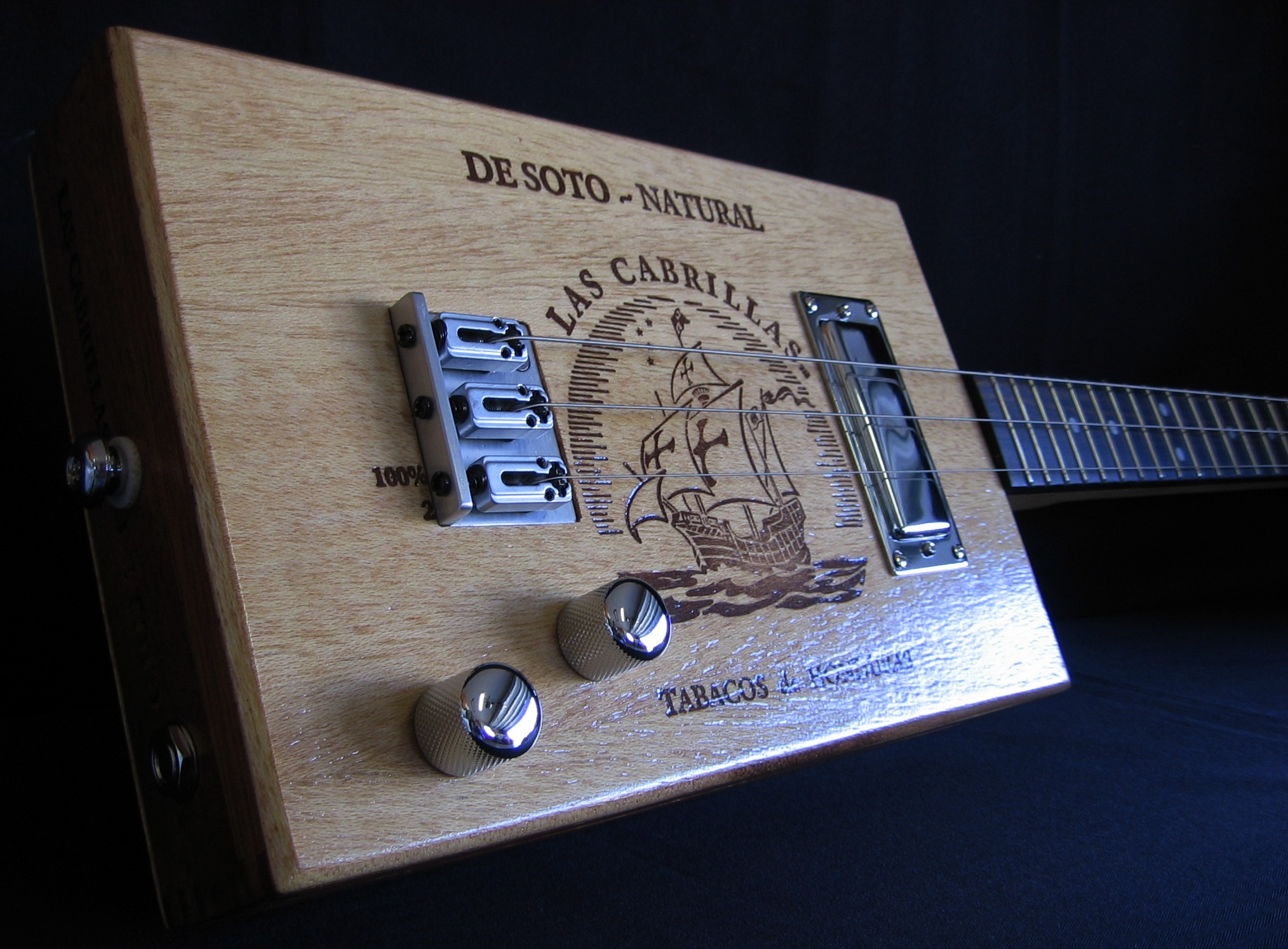 Las Cabrillas 3-string cigar box guitar