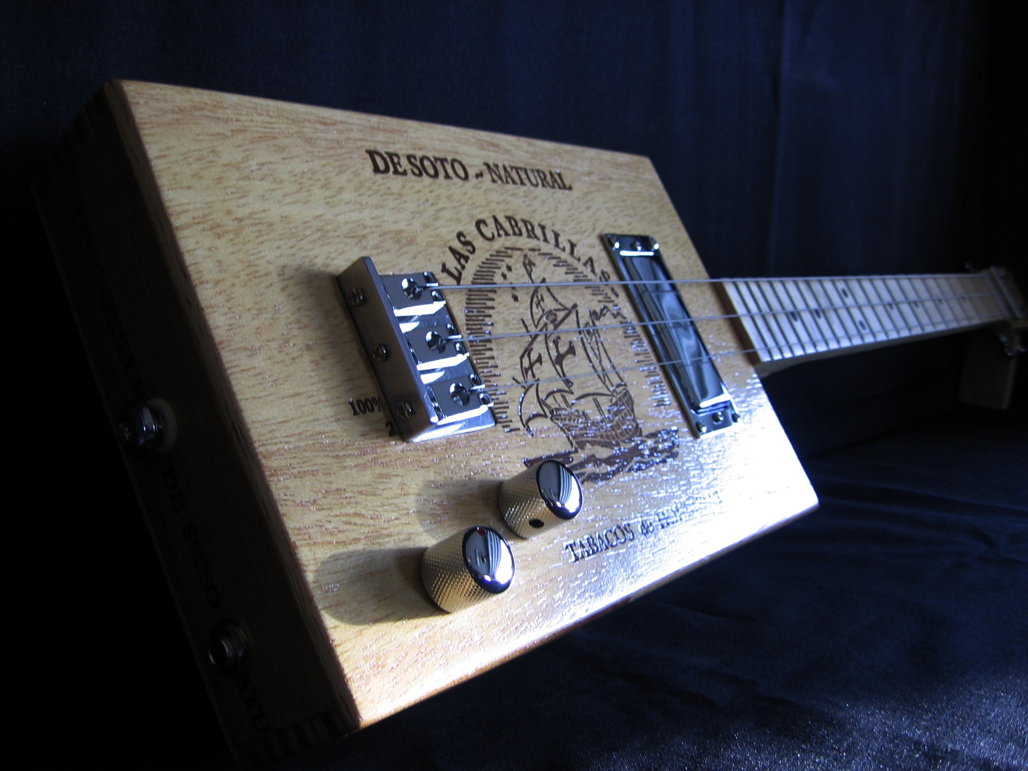 Las Cabrillas 3-string cigar box guitar